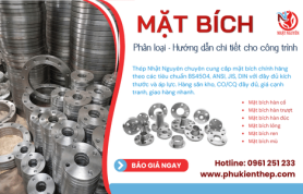 Phân loại mặt bích: Hướng dẫn chi tiết cho công trình
