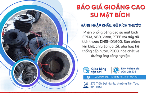Báo giá gioăng cao su mặt bích | Hàng nhập khẩu, đủ size
