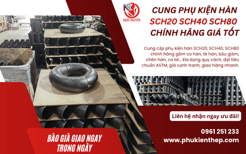 Giá phụ kiện hàn SCH20 SCH40 SCH80 mới nhất 2026