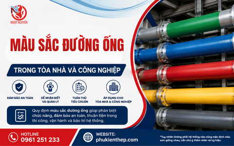 Màu sắc đường ống trong tòa nhà và công nghiệp
