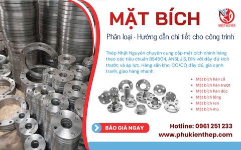 Phân loại mặt bích: Hướng dẫn chi tiết cho công trình