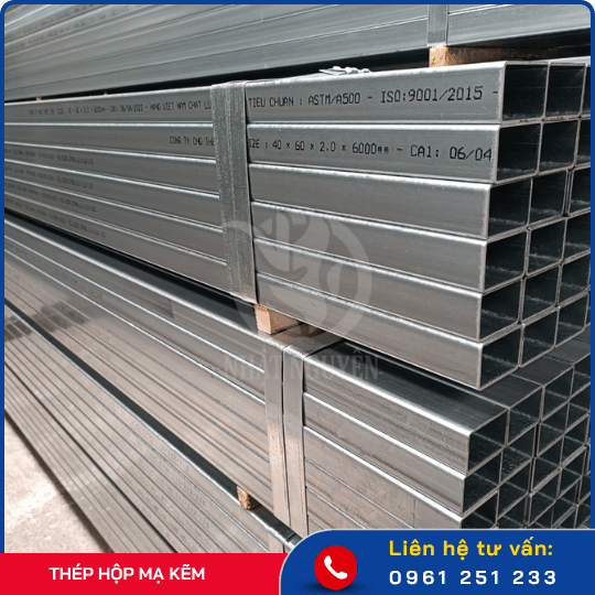 Thép hộp mạ kẽm